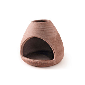 Handcrafted ceramic Palo Santo holder made from authentic clay with ash kiln finish