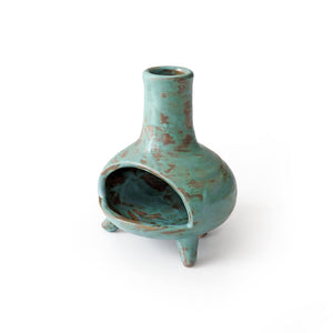 Handcrafted ceramic Palo Santo holder with patina finish made from authentic clay