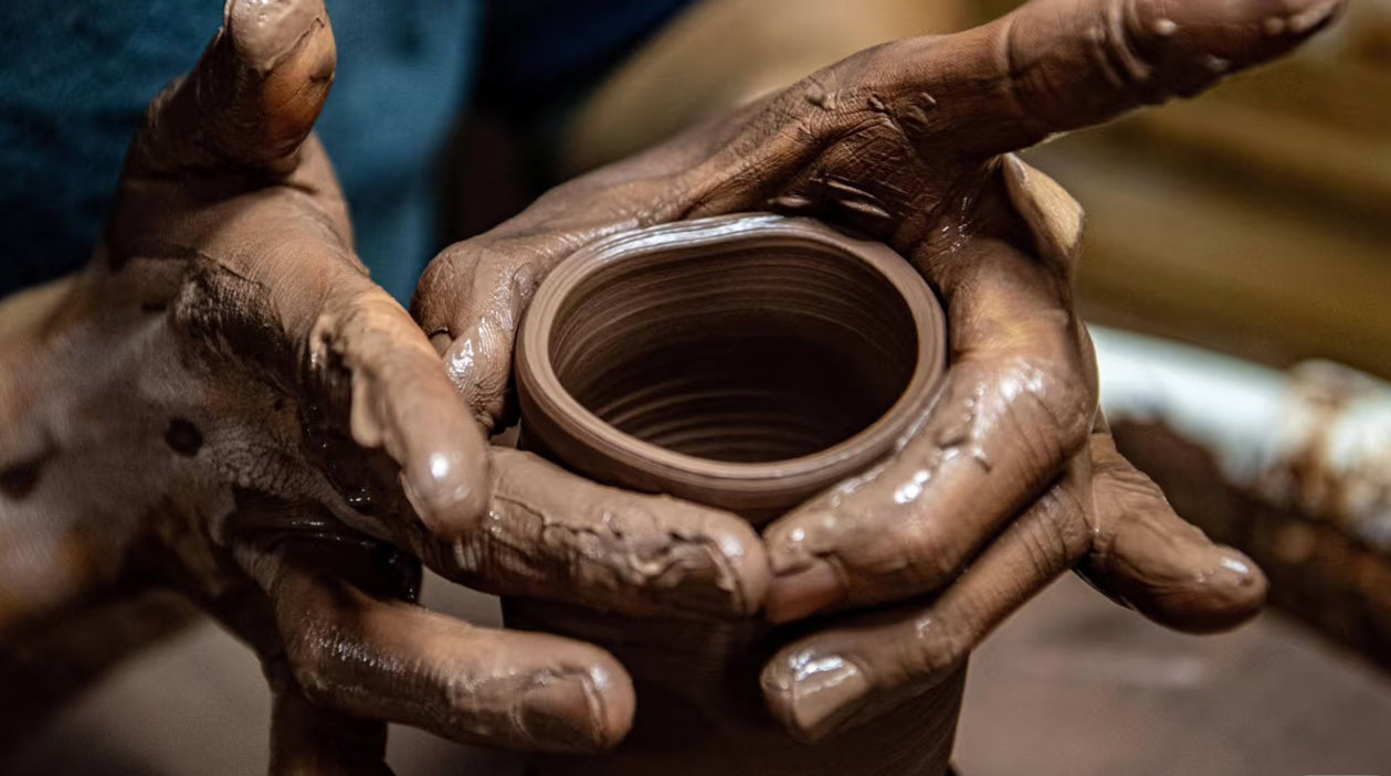 Handmade uniqueness showing natural variations in shape, texture, and color that make each piece one‑of‑a‑kind