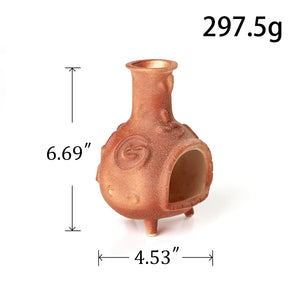 Handcrafted ceramic Palo Santo holder with ruddy clay finish made from authentic clay