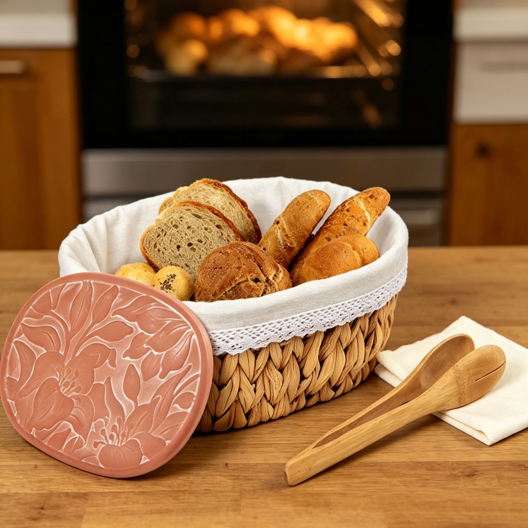 Joywing Studio handwoven bread baskets made from natural materials for everyday dining